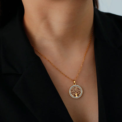 Golden Harmony Tree of Life Necklace