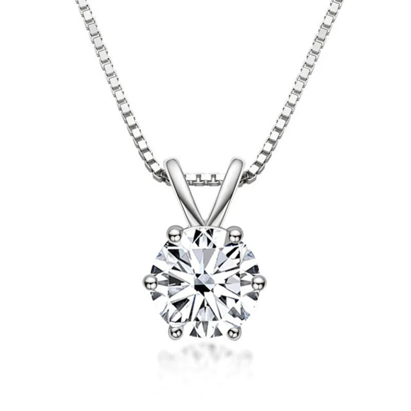 Elegant Moissanite Solitaire Necklace