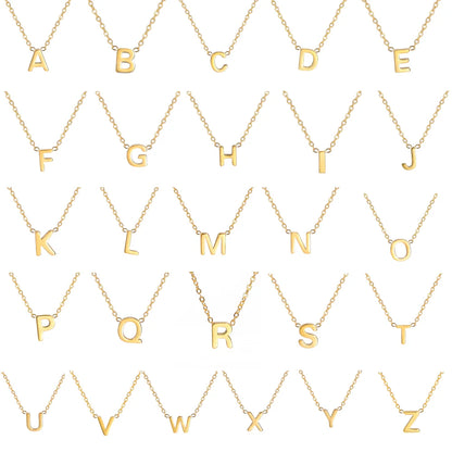 Shining Alphabet Pendant Necklace