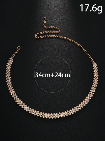 Elegant Rhinestone Collar Necklace