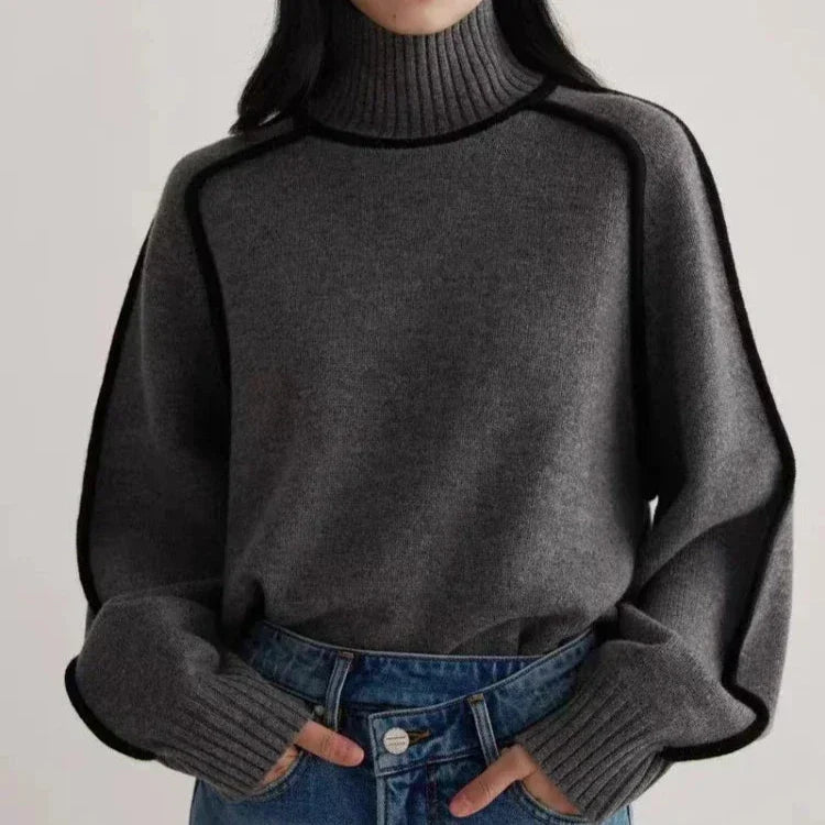 Aria Snug Wool Turtleneck Sweater