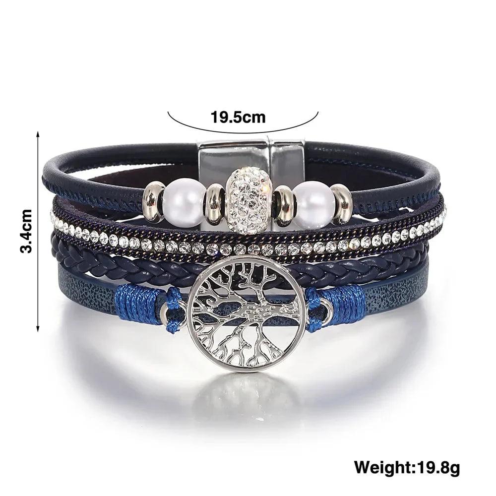 Tree of Life Rhinestone Bracelet