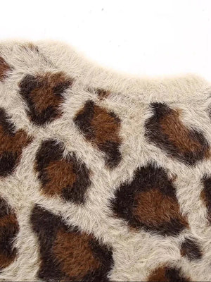 Leopard Pattern Fur Sweater