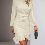 Eva™ | Long sleeve dress with ruffles