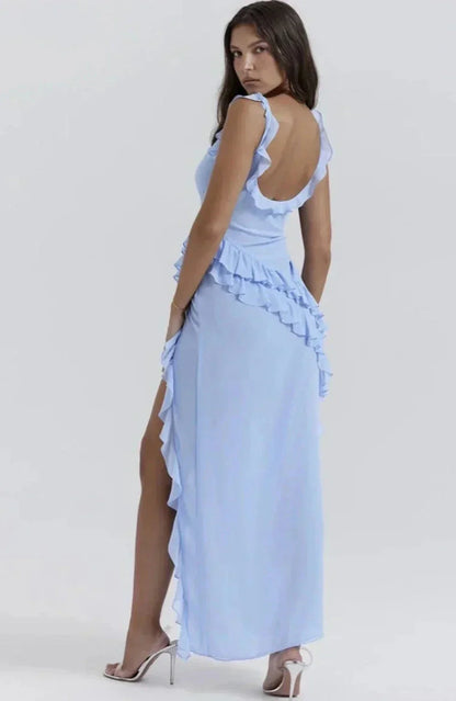 CYNTHIA| RUFFLED MAXI DRESS
