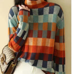 Romy Checkered Wool Sweater