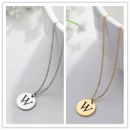 Elegant Gold Letter Pendant Necklace