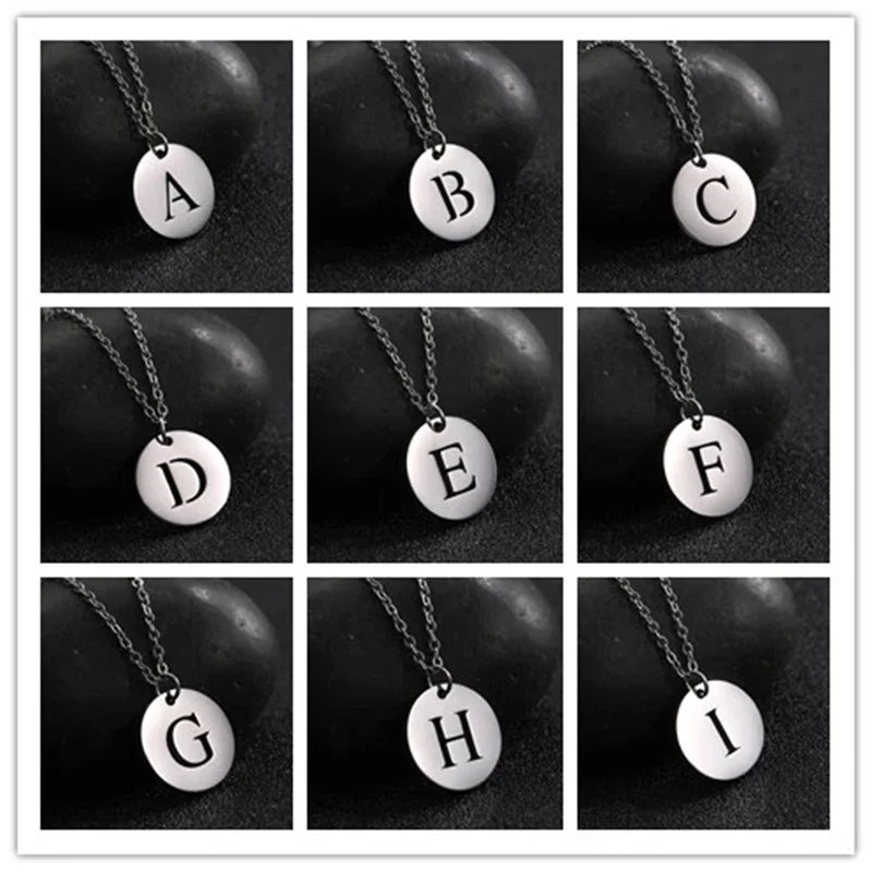 Elegant Gold Letter Pendant Necklace