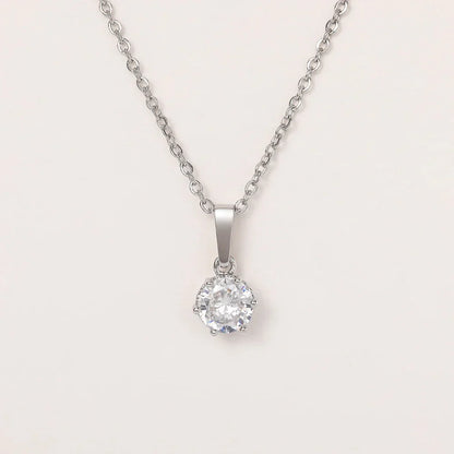 Classic Zirconia Pendant Necklace