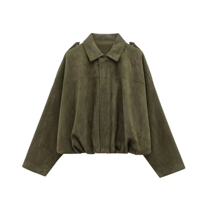 Ruby Elegant Suede Loose Jacket