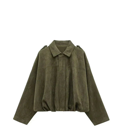 Ruby Elegant Suede Loose Jacket
