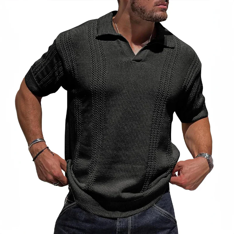 Émilio Luxe Leisure Knit Polo Shirt