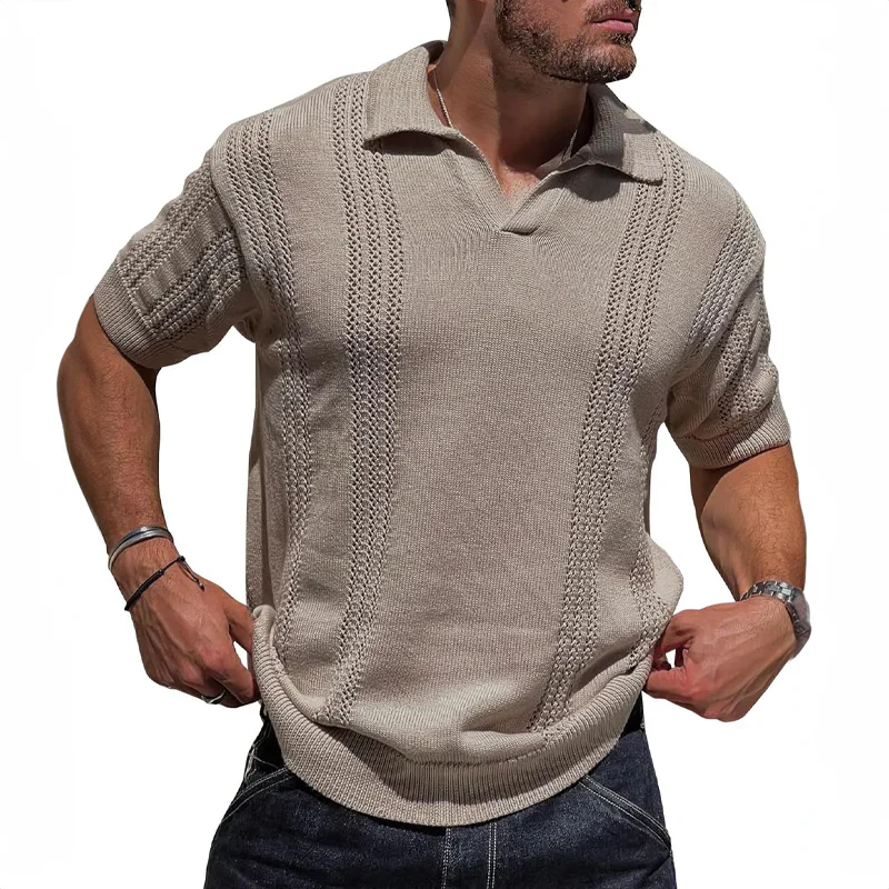 Émilio Luxe Leisure Knit Polo Shirt