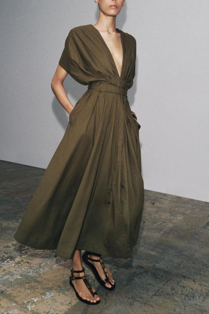 Sylvia V-Neck Maxi Dress