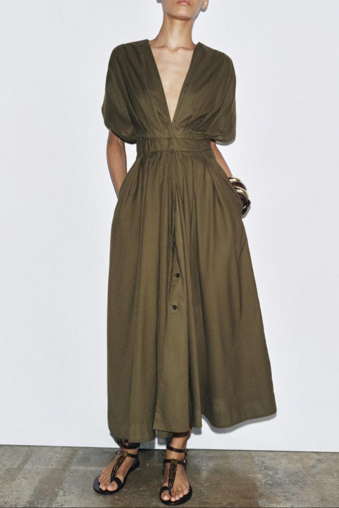 Sylvia V-Neck Maxi Dress