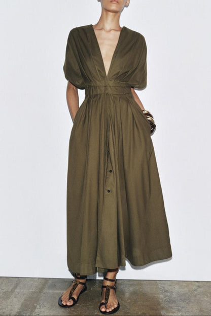Sylvia V-Neck Maxi Dress