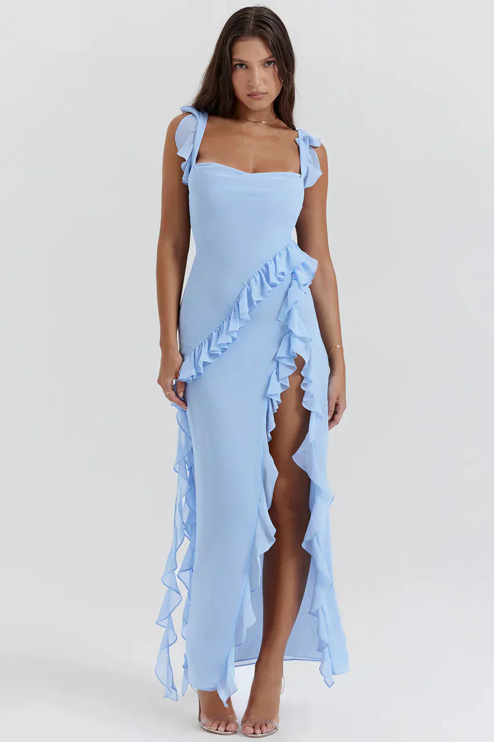 CYNTHIA| RUFFLED MAXI DRESS