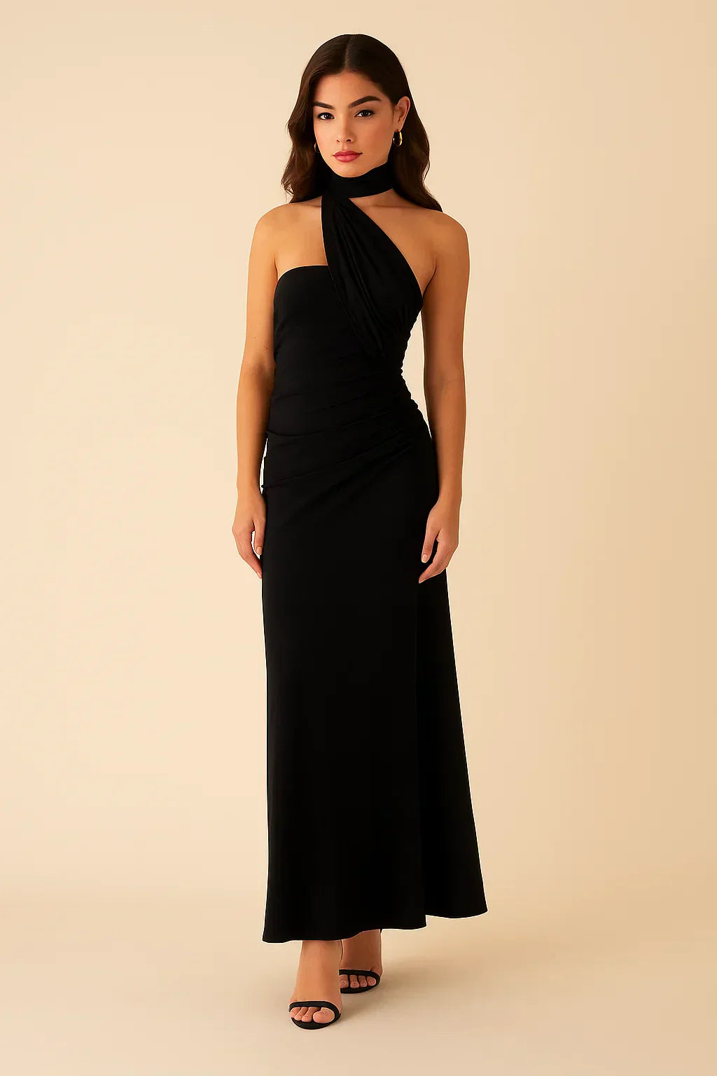 Lyric Scarf Neck Maxi Dress