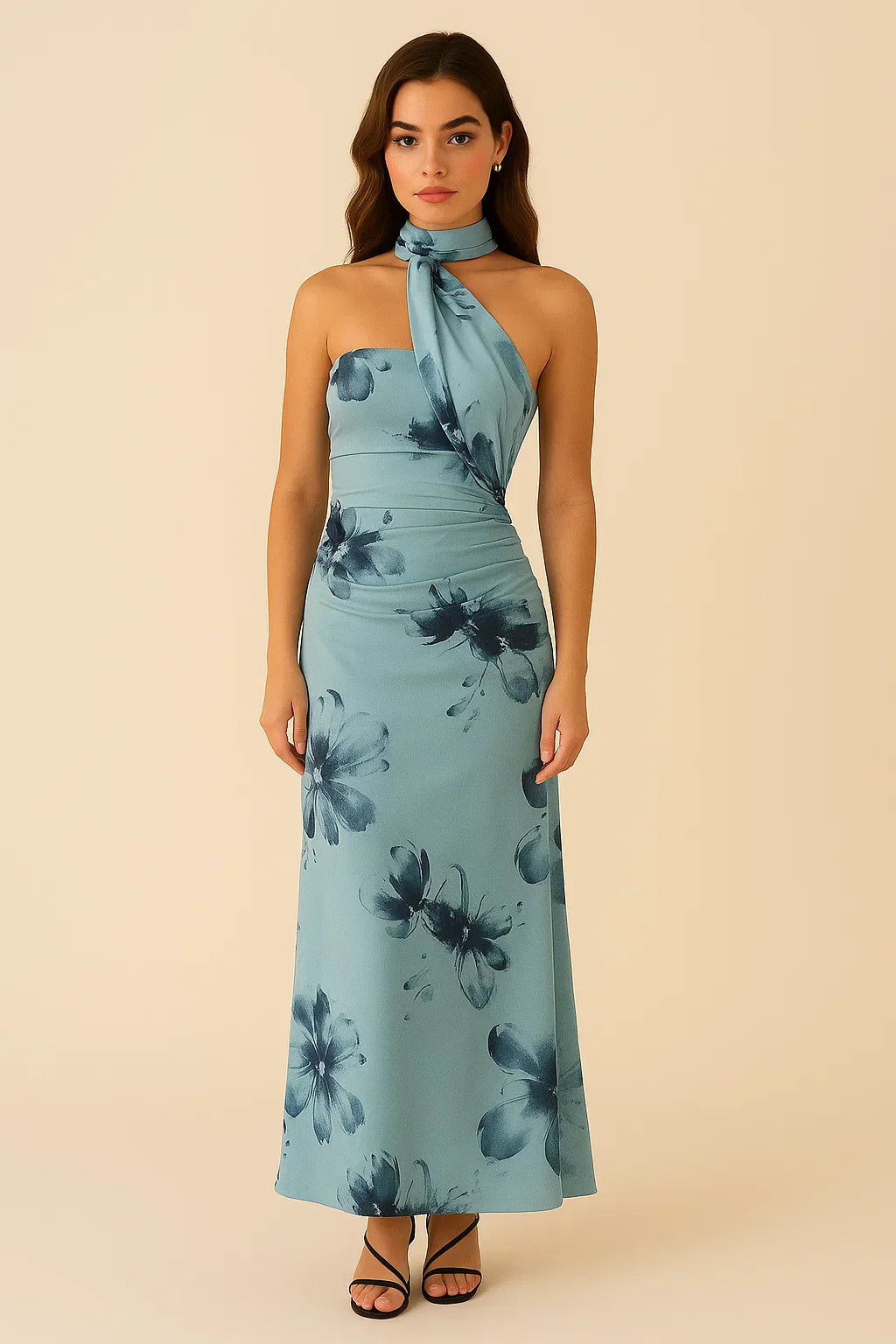 Lyric Scarf Neck Maxi Dress