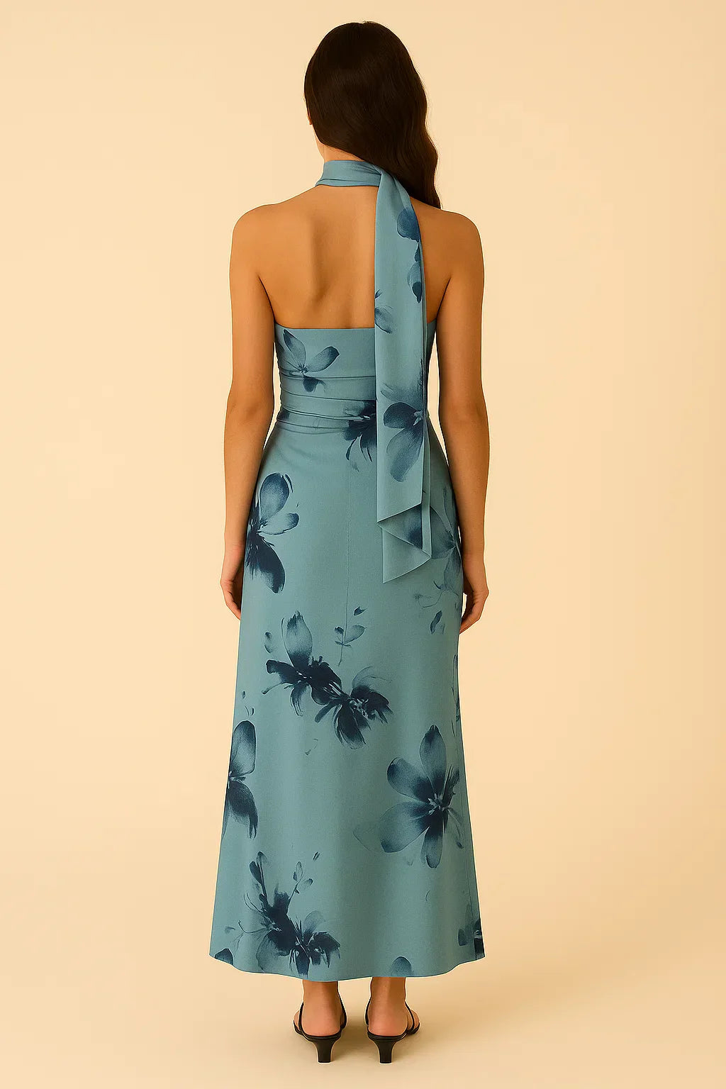 Lyric Scarf Neck Maxi Dress