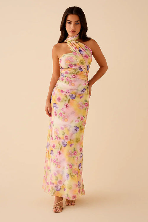 Lyric Scarf Neck Maxi Dress