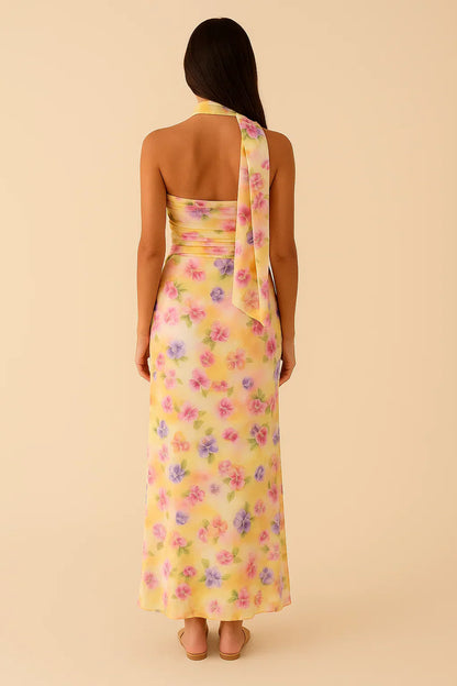 Lyric Scarf Neck Maxi Dress