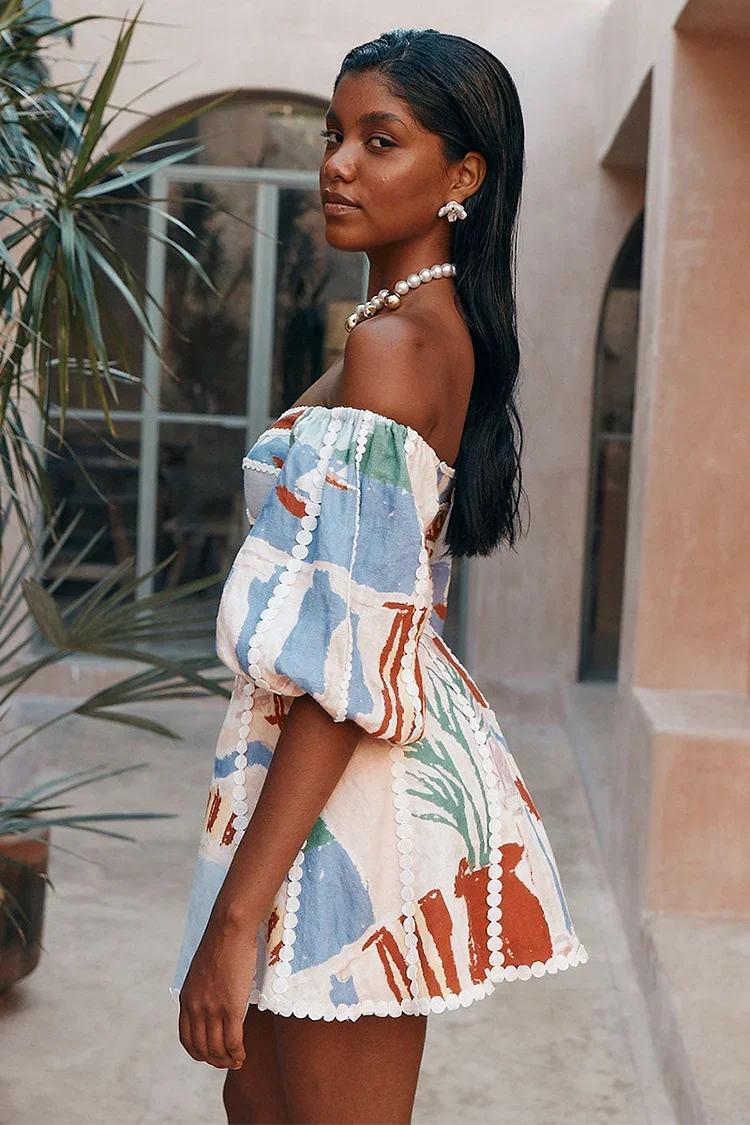 Emma Colorful Floral Mini Dress