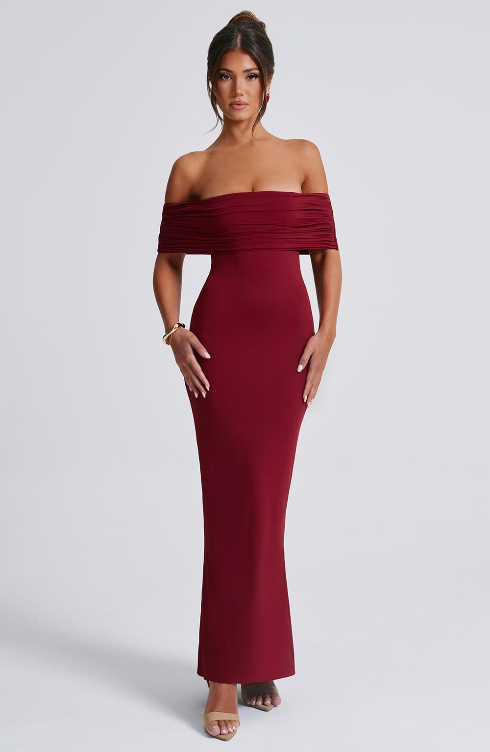 Sophie Off-shoulder Backless Maxi Dress