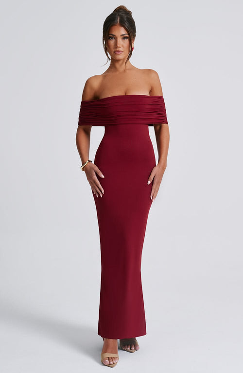 Sophie Off-shoulder Backless Maxi Dress