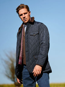 Stepp Jacket With Harris Tweed Details Blue