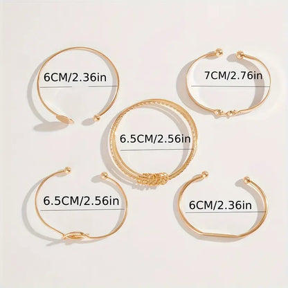 Elegant Golden Bracelet Set