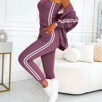 Women's Three-Piece Set with Baseball Jacket & Pants