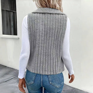 Casual Cardigan In Solid Color