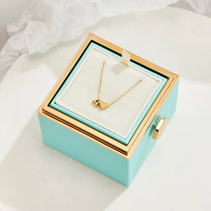 Minimalist Initial Necklace with Heart Charm