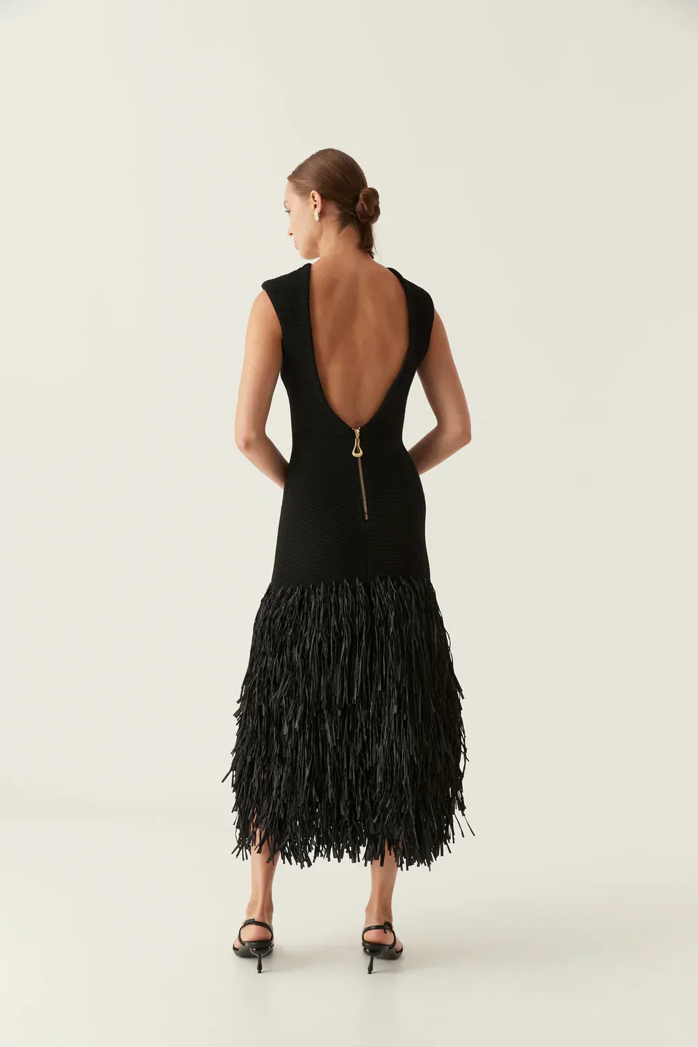 Noir Fringe Dress