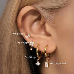 Aurora Hoops  Studs Earring Set