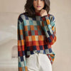 Romy Checkered Wool Sweater