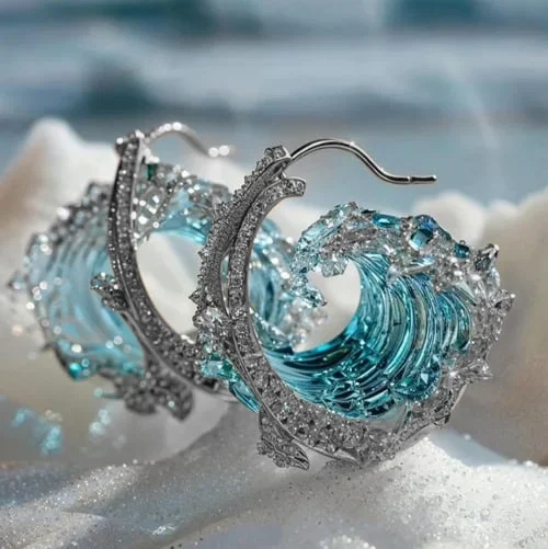 Earrings with the Spirit of the Ocean
