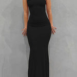 Elegant Noir Maxi Dress