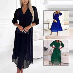 Limited Offer – 49% OFF Today! ✨ Elegant Women's V-Neck Chiffon Dress