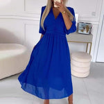 Limited Offer – 49% OFF Today! ✨ Elegant Women's V-Neck Chiffon Dress