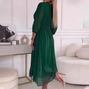 Limited Offer – 49% OFF Today! ✨ Elegant Women's V-Neck Chiffon Dress