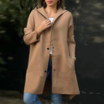 🔥New Fall Collection - 49% OFF🔥 Women's Single-Breasted Coat with Hood