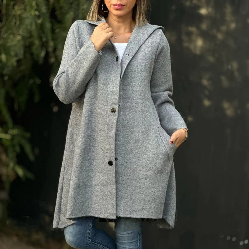 🔥New Fall Collection - 49% OFF🔥 Women's Single-Breasted Coat with Hood