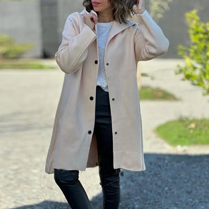 🔥New Fall Collection - 49% OFF🔥 Women's Single-Breasted Coat with Hood